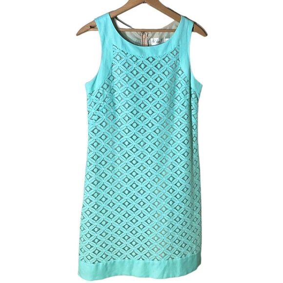 Eliza J Sleeveless Lace Shift Dress Mint Size 6 - Picture 2 of 5